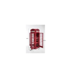 Witryna LONDON TELEPHONE 140 cm czerwona*KARE Outlet