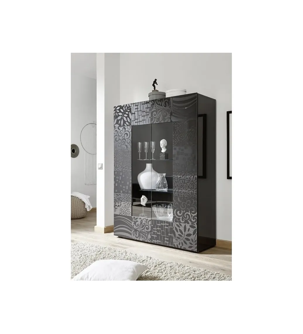 Witryna MIRO 120 cm antracyt*MCA Linia Włoska Sale
