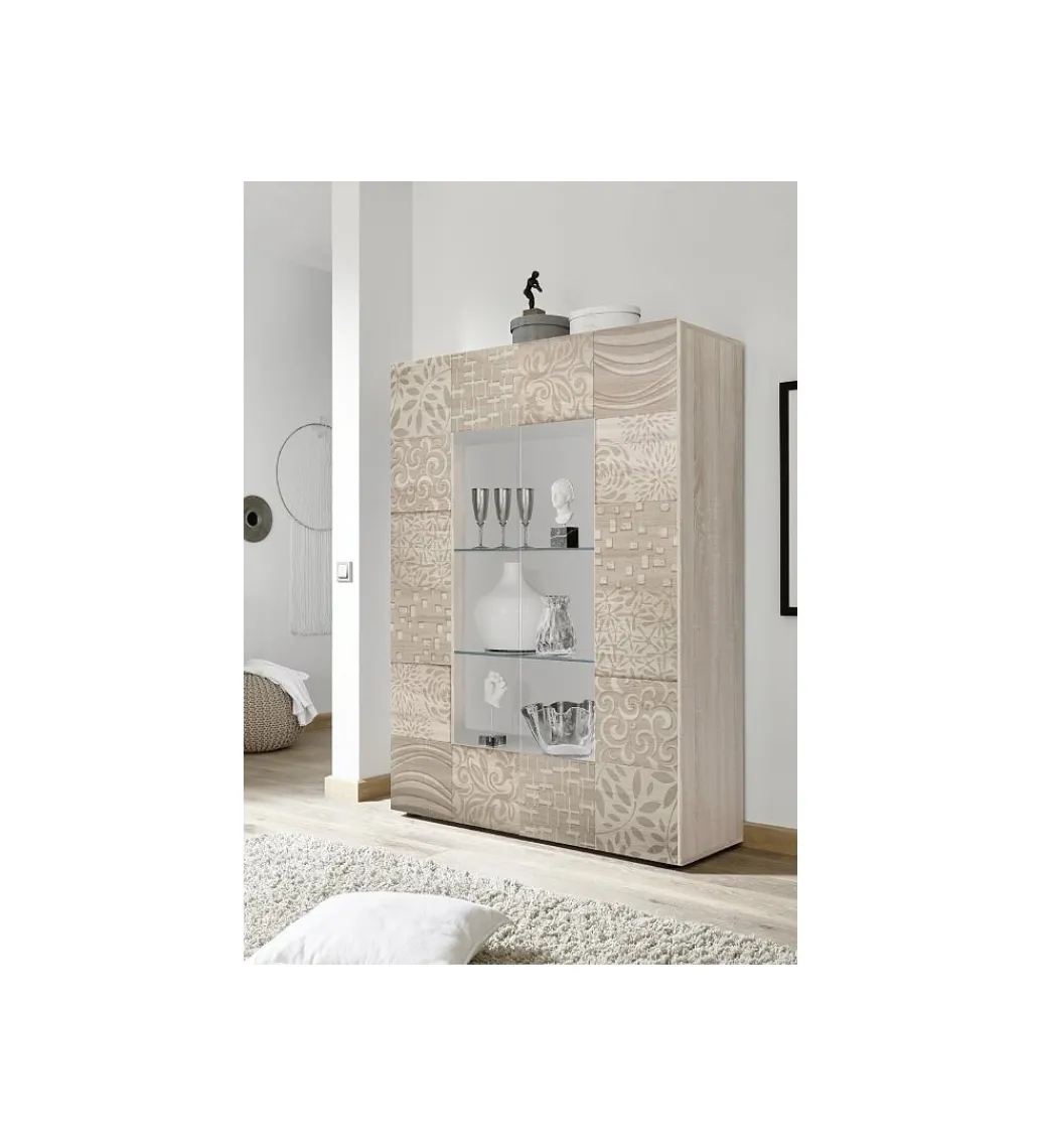 Witryna MIRO 120 cm dąb sonoma*MCA Linia Włoska Outlet