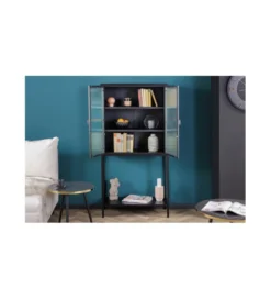 Witryna OLIMPIA 75 cm czarna*Invicta Interior Best