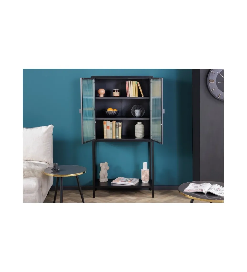 Witryna OLIMPIA 75 cm czarna*Invicta Interior Best