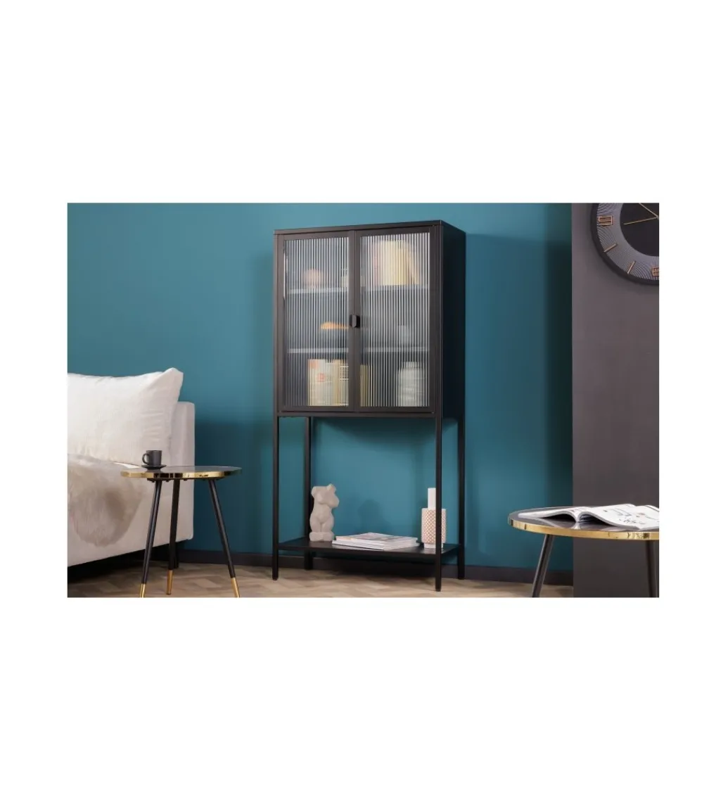 Witryna OLIMPIA 75 cm czarna*Invicta Interior Best
