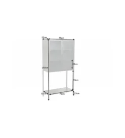Witryna OLIMPIA 75 cm czarna*Invicta Interior Best
