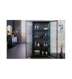 Witryna OLIMPIA II 80 cm czarna*Invicta Interior Best