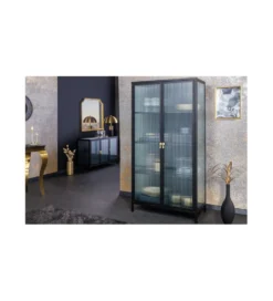 Witryna OLIMPIA II 80 cm czarna*Invicta Interior Best