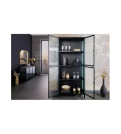 Witryna OLIMPIA II 80 cm czarna*Invicta Interior Discount