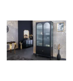 Witryna OLIMPIA III 80 cm czarna*Invicta Interior