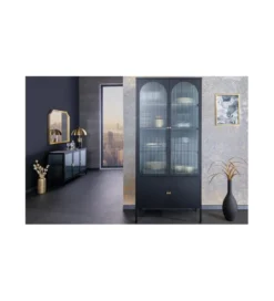 Witryna OLIMPIA III 80 cm czarna*Invicta Interior