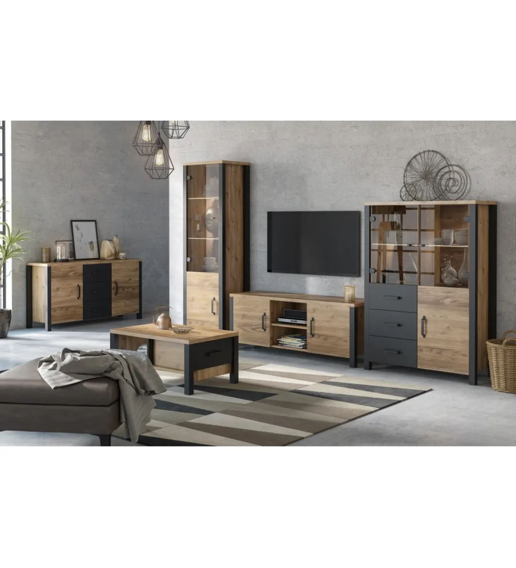 Witryna OLIN WM 101 cm w optyce świerku Appenzeller*Helvetia Sale
