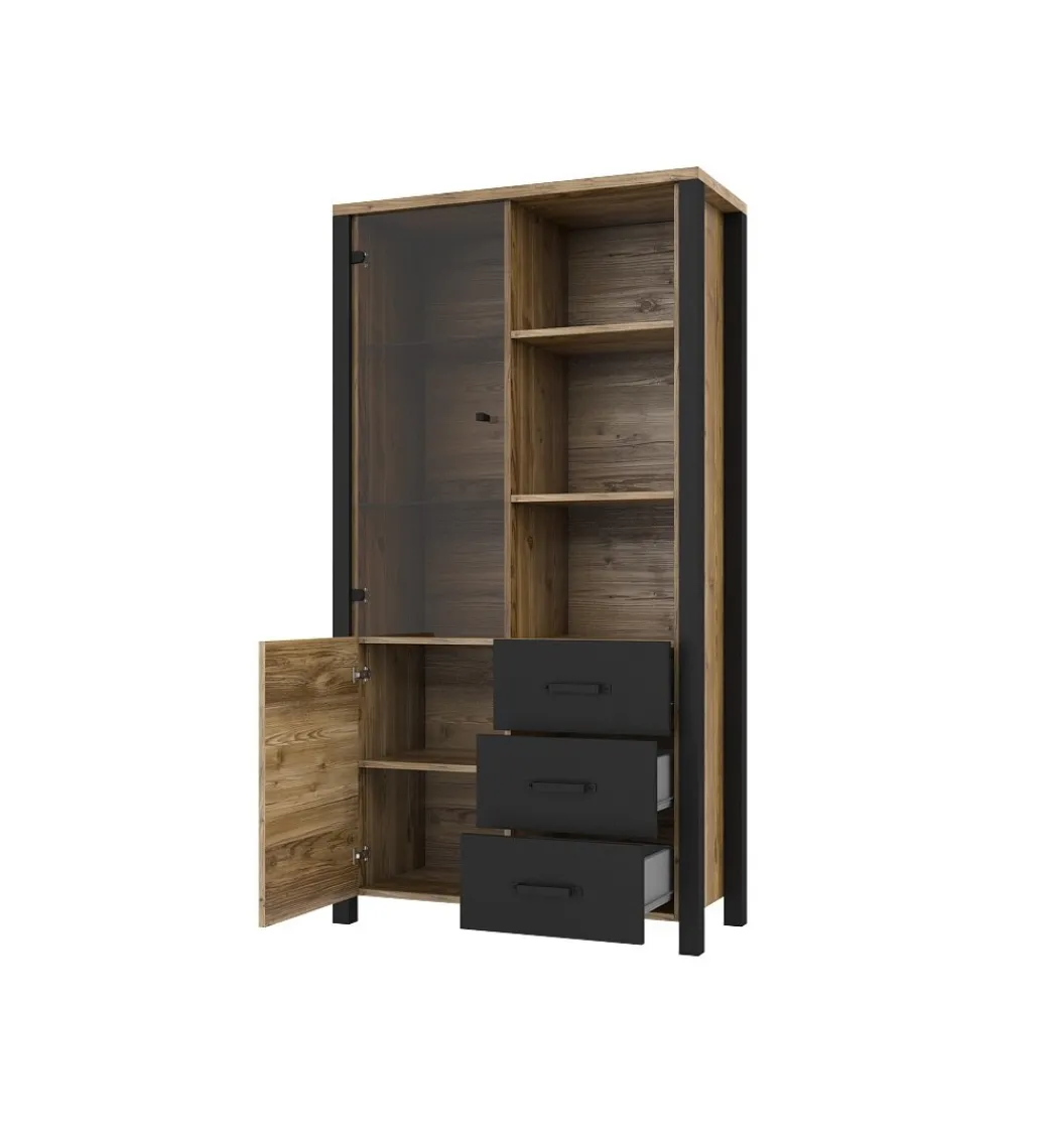 Witryna OLIN WM 101 cm w optyce świerku Appenzeller*Helvetia Sale
