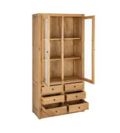 Witryna OMENTA 180 cm drewno mindi naturalna*Zona-Design Discount