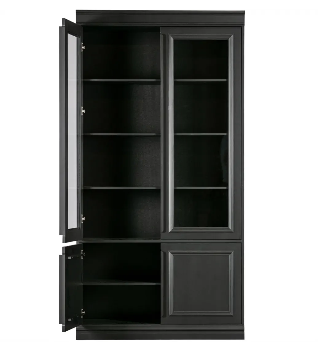 Witryna ORGANIZE 215 cm drewno sosna czarny mat*WOOOD Online