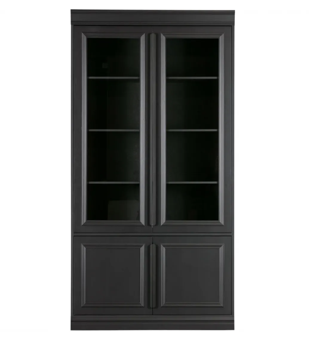Witryna ORGANIZE 215 cm drewno sosna czarny mat*WOOOD Online