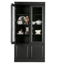Witryna ORGANIZE 215 cm drewno sosna czarny mat*WOOOD Online