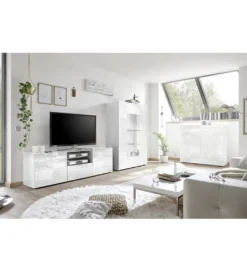 Witryna szklana MIRO 120 cm biała*MCA Linia Włoska Discount