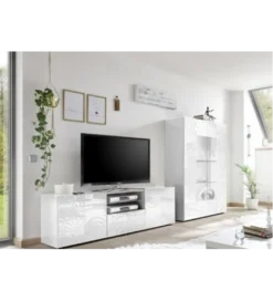 Witryna szklana MIRO 120 cm biała*MCA Linia Włoska Discount