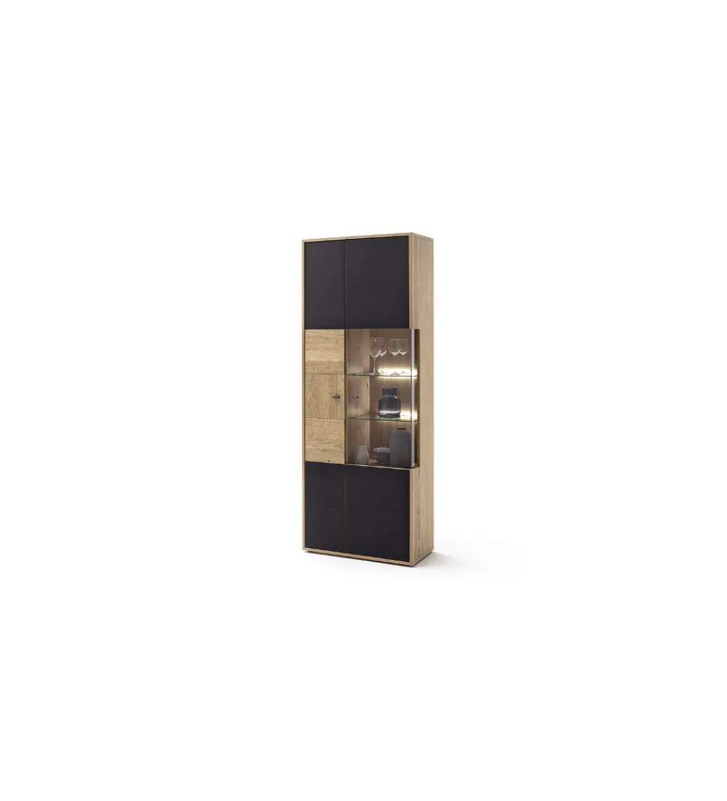 Witryna VALENCIA 79 cm antracytowo naturalna*MCA Clearance
