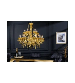 Żyrandol Karat 80 cm 15 ramion złoty*Invicta Interior Best