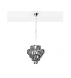 Żyrandol kryształowy PERAL 50 cm szlachetny szary*Invicta Interior Clearance