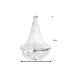 Żyrandol Royal 70 cm srebrny*Invicta Interior Discount