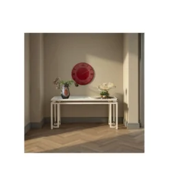 Zegar LEONARDO 49 cm czerwony złoty*KDesign Best