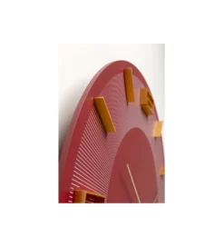 Zegar LEONARDO 49 cm czerwony złoty*KDesign Best