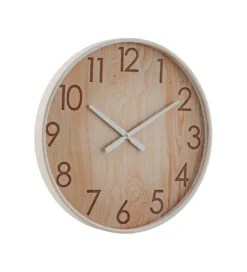 Zegar TMIRWIND 60 cm naturalny biały*Zona-Design