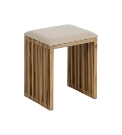 Zestaw 2 ławek BELLAMONTE 50 cm 41 cm drewno teak*Zona-Design New