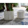 Zestaw 2 doniczek GRABADY 30 cm 25 cm naturalne*Imeri Sale