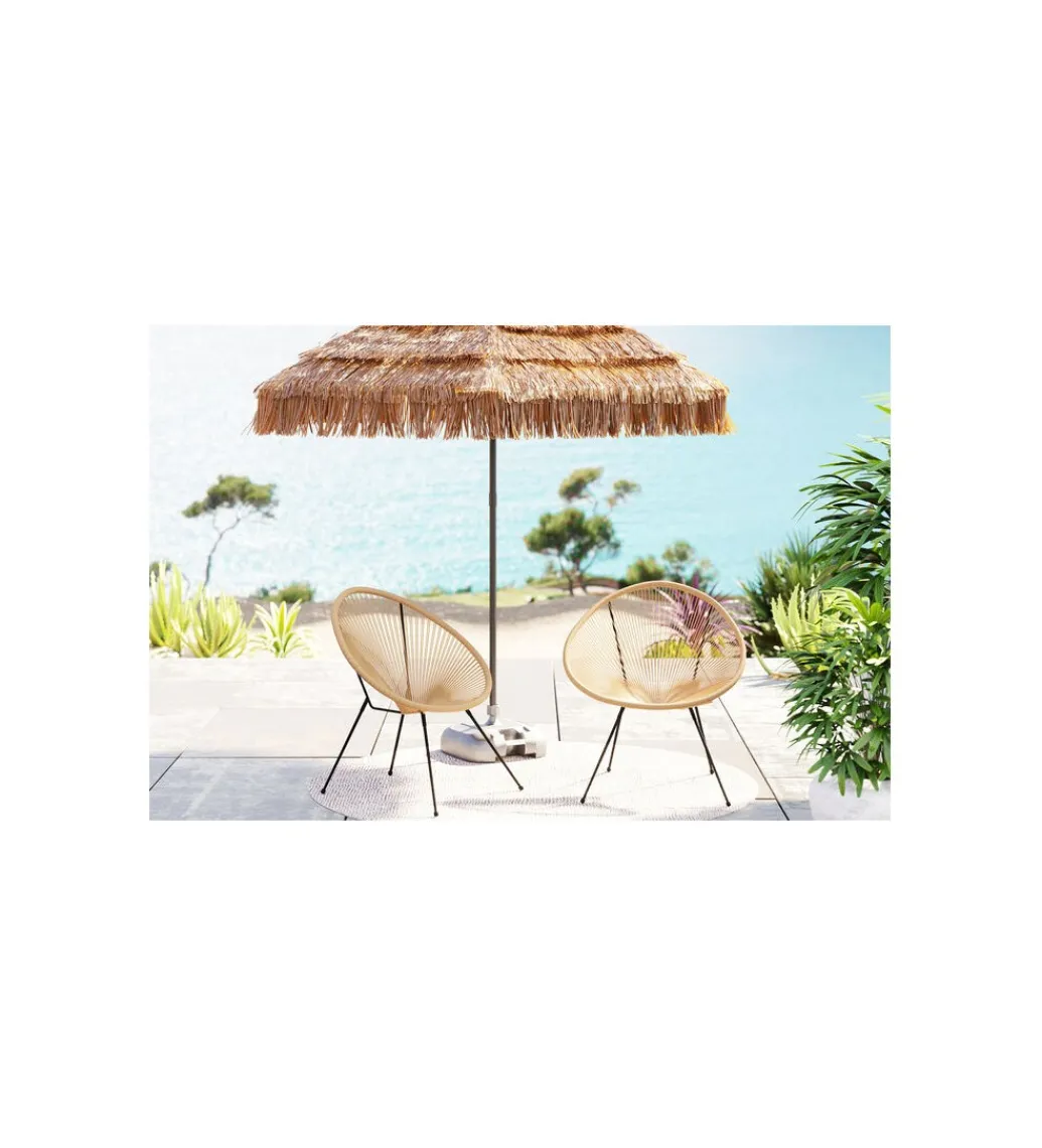 Zestaw 2 foteli ACAPULCO naturalne*KARE Outlet