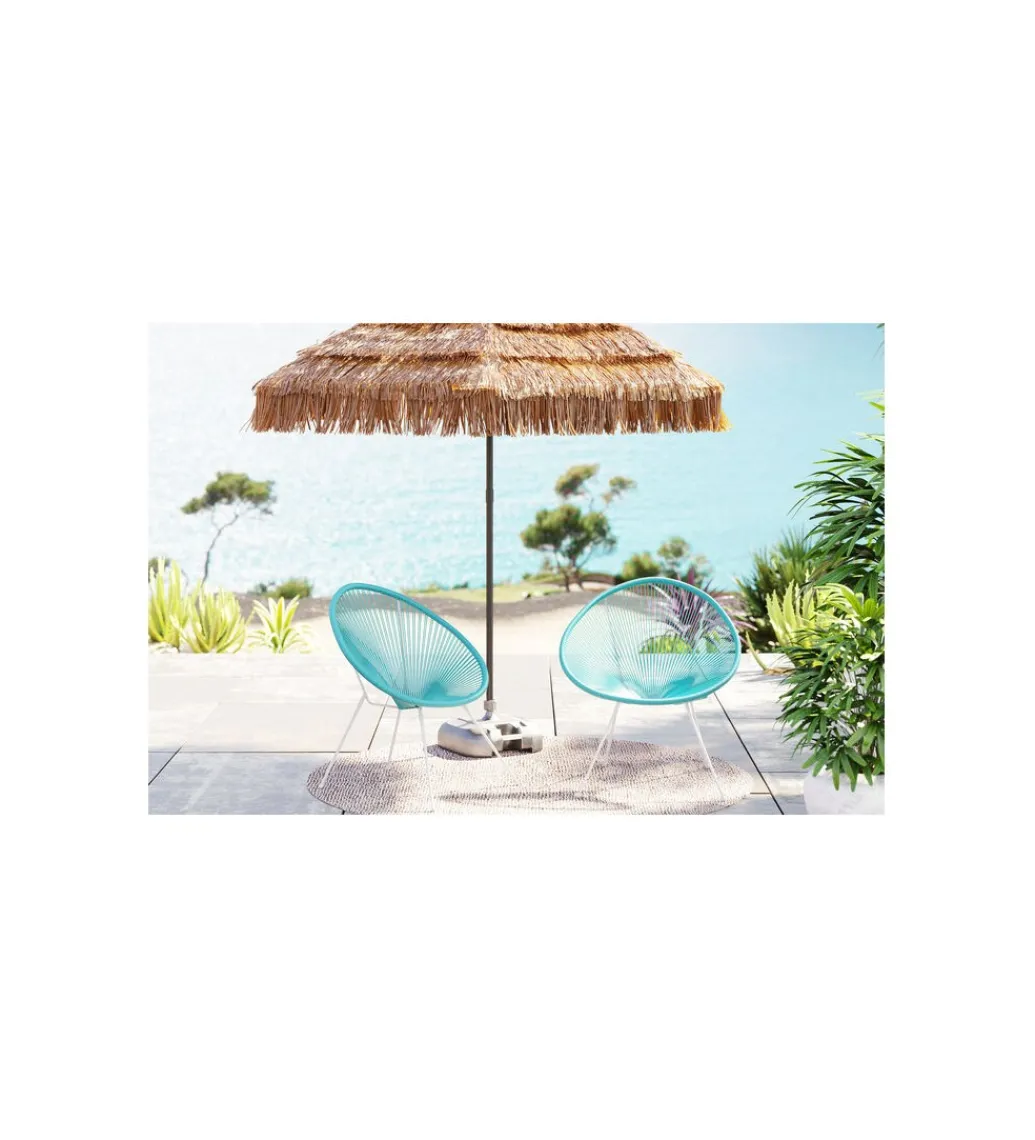Zestaw 2 foteli ACAPULCO turkusowych*KARE