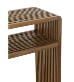 Zestaw 2 konsol SHELIS 130 cm 118 cm drewno teak*J-Line Outlet