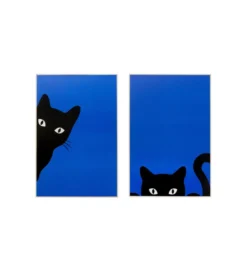 Zestaw 2 obrazów CIAO GATTO 60 x 40 cm*KDesign Online