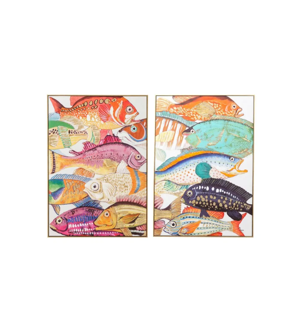 Zestaw 2 obrazów TOUCHED FISH MEETING*KDesign Discount