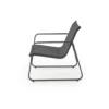 Zestaw ogrodowy CONOR sofa 114 cm dwa fotele 76 cm stolik 75 cm czarno szary*Halmar Outlet
