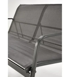 Zestaw ogrodowy CONOR sofa 114 cm dwa fotele 76 cm stolik 75 cm czarno szary*Halmar Outlet