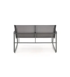 Zestaw ogrodowy CONOR sofa 114 cm dwa fotele 76 cm stolik 75 cm czarno szary*Halmar Outlet