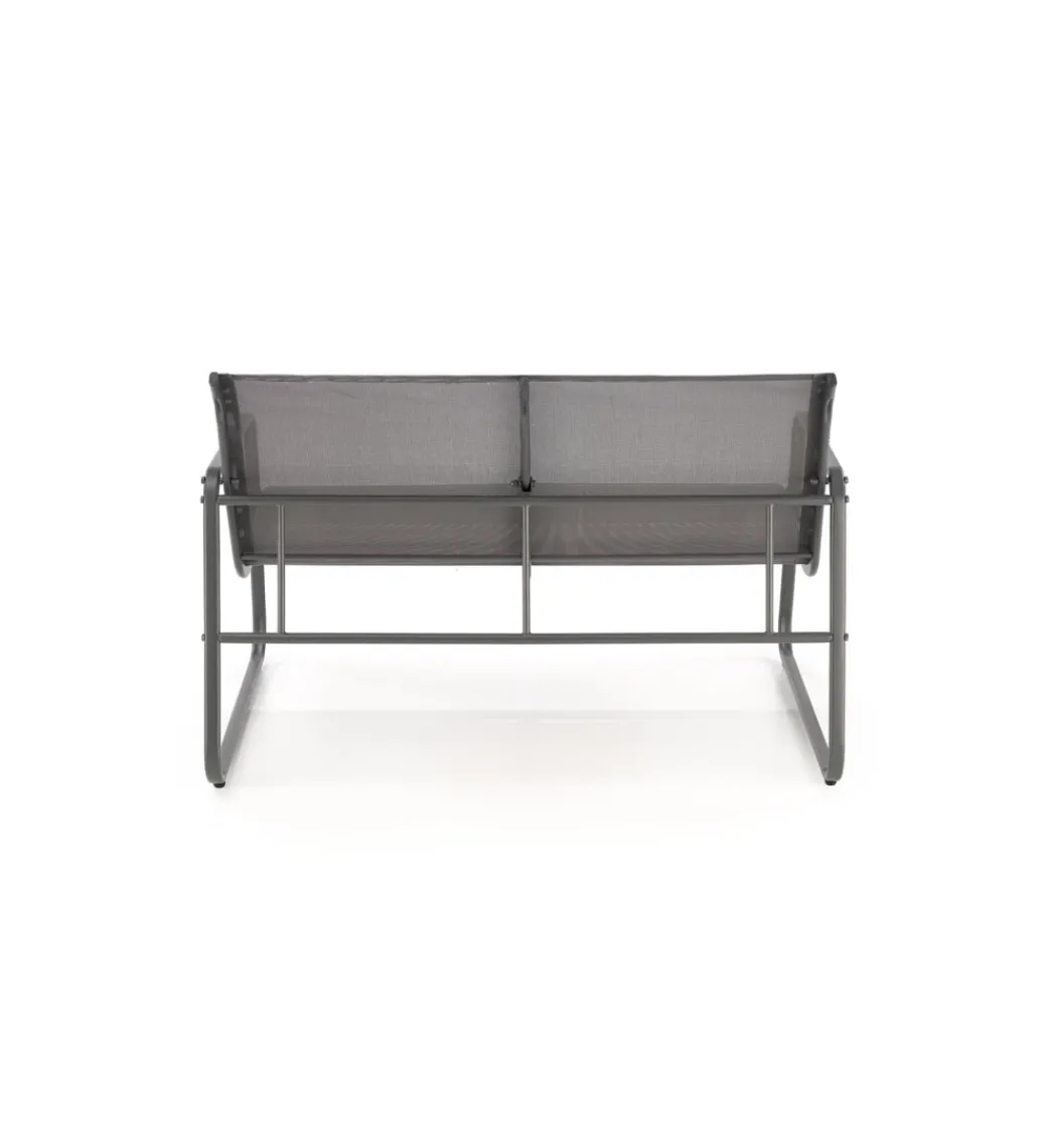 Zestaw ogrodowy CONOR sofa 114 cm dwa fotele 76 cm stolik 75 cm czarno szary*Halmar Outlet