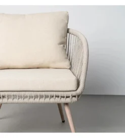 Zestaw ogrodowy DUNA sofa 153 cm dwa fotele 74 cm stolik 66 cm*Zona-Design Online