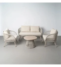 Zestaw ogrodowy DUNA sofa 153 cm dwa fotele 74 cm stolik 66 cm*Zona-Design Online