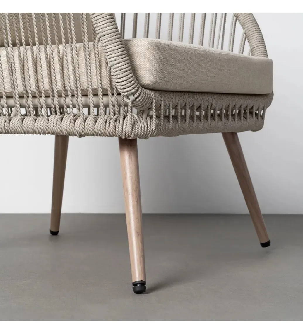 Zestaw ogrodowy DUNA sofa 153 cm dwa fotele 74 cm stolik 66 cm*Zona-Design Online