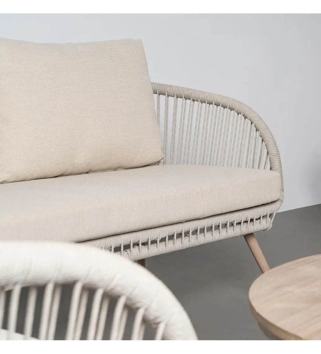 Zestaw ogrodowy DUNA sofa 153 cm dwa fotele 74 cm stolik 66 cm*Zona-Design Online