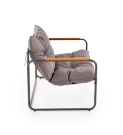 Zestaw ogrodowy HUDSON sofa 116 cm dwa fotele 75 cm ława 68 cm popielaty brązowy*Halmar Hot