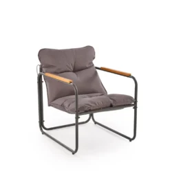 Zestaw ogrodowy HUDSON sofa 116 cm dwa fotele 75 cm ława 68 cm popielaty brązowy*Halmar Hot