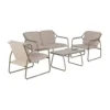 Zestaw ogrodowy OMAMA Szary 2 fotele + sofa + stolik*Zona-Design