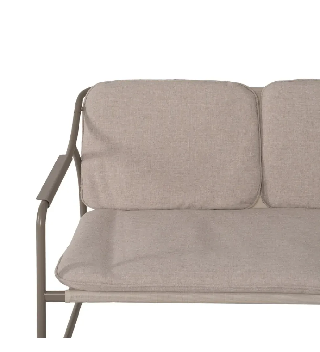 Zestaw ogrodowy OMAMA Szary 2 fotele + sofa + stolik*Zona-Design