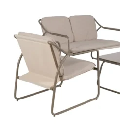 Zestaw ogrodowy OMAMA Szary 2 fotele + sofa + stolik*Zona-Design