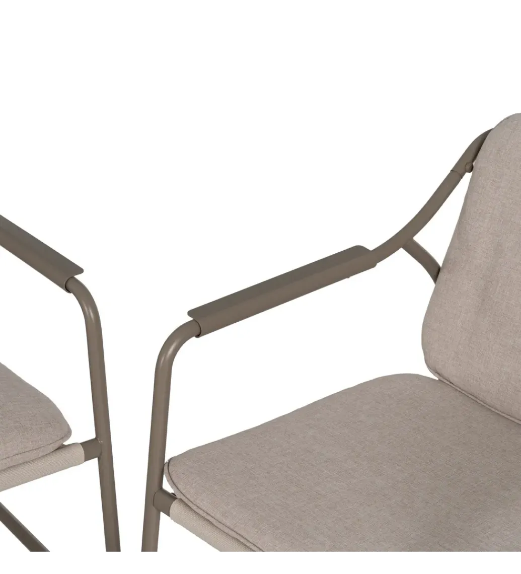 Zestaw ogrodowy OMAMA Szary 2 fotele + sofa + stolik*Zona-Design