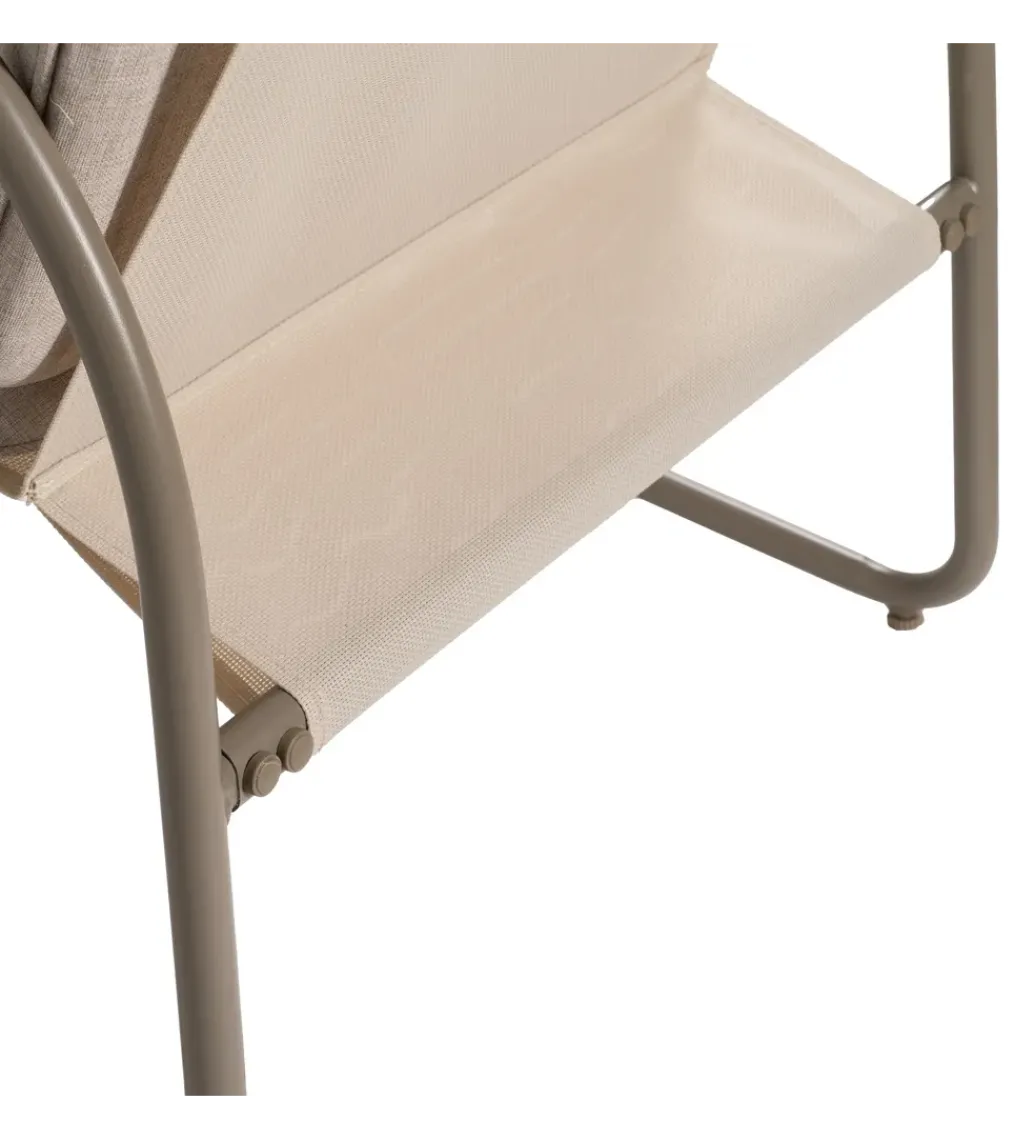 Zestaw ogrodowy OMAMA Szary 2 fotele + sofa + stolik*Zona-Design