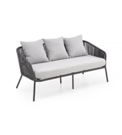 Zestaw ogrodowy ROCCA ciemnoszary - sofa + 2 x fotel + ława*Halmar Clearance